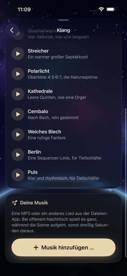 Dream Alarm – Oder deine eigene Musik.