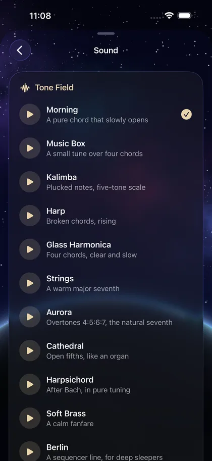 Dream Alarm – Twelve sounds from Tone Field.
