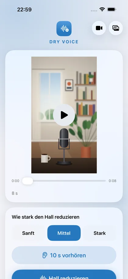 Dry Voice – Dein Video hallt?