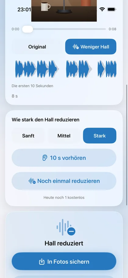 Dry Voice – Weniger Hall, das Bild bleibt.