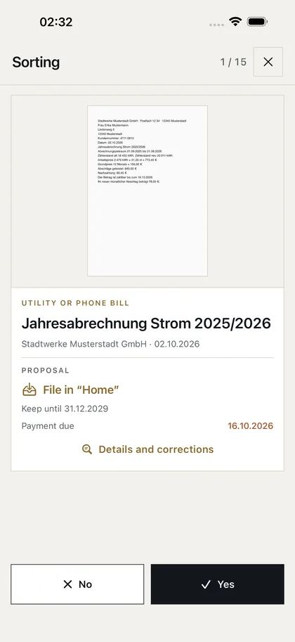 Kann das weg? – Each document with its proposal.